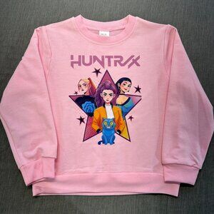 Kpop Hunters Kids Size 6 Pink Graphic Cotton/Poly Blended Sweathshirt